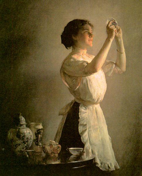 Joseph Decamp The Blue Cup oil painting picture